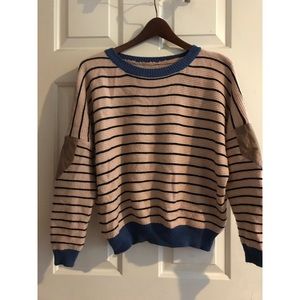 Vintage Pink and Blue Striped Sweater